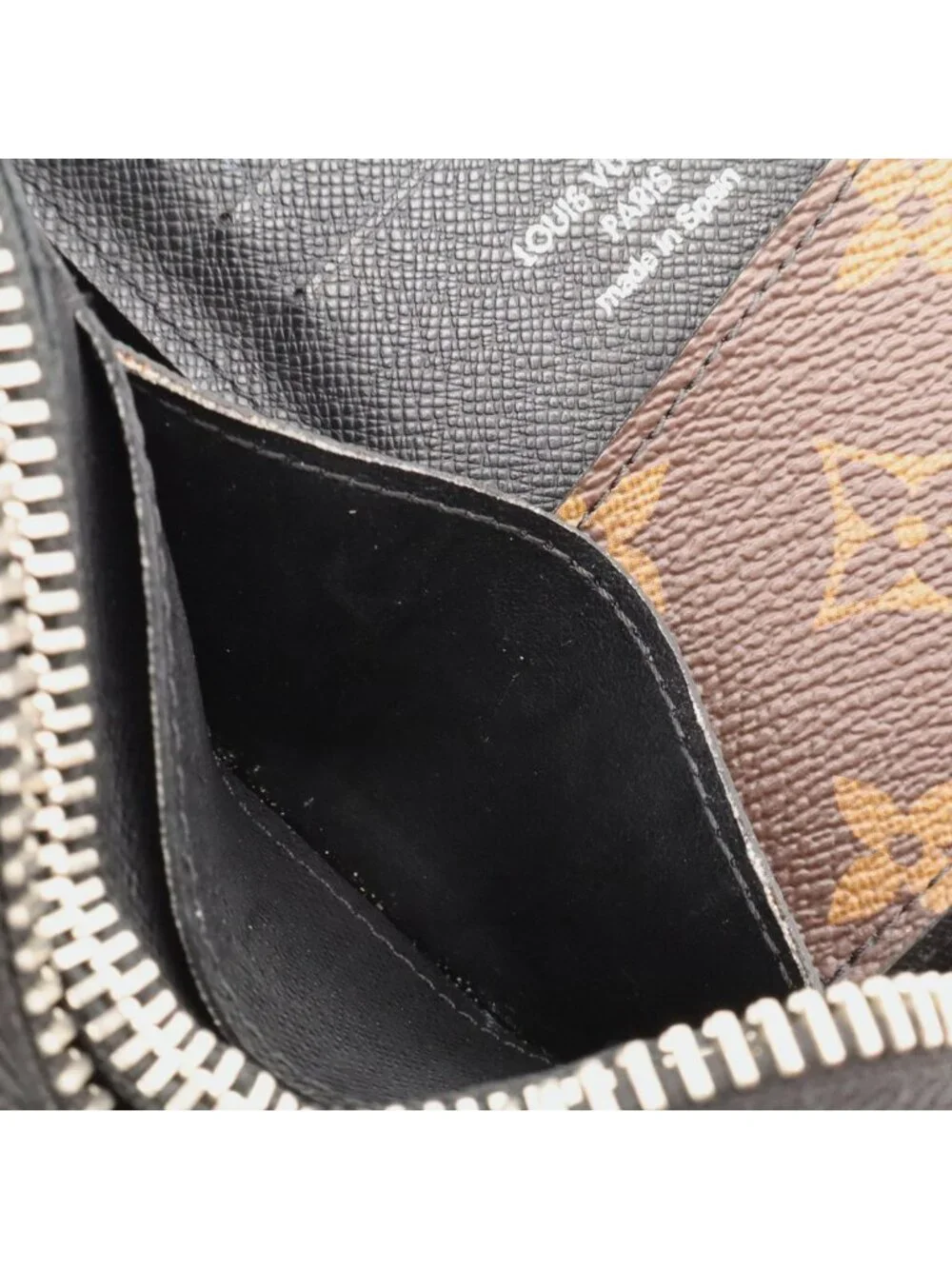 Louis Vuitton Monogram Macassar Zippy Wallet Vertical Zip Around Calf Leather